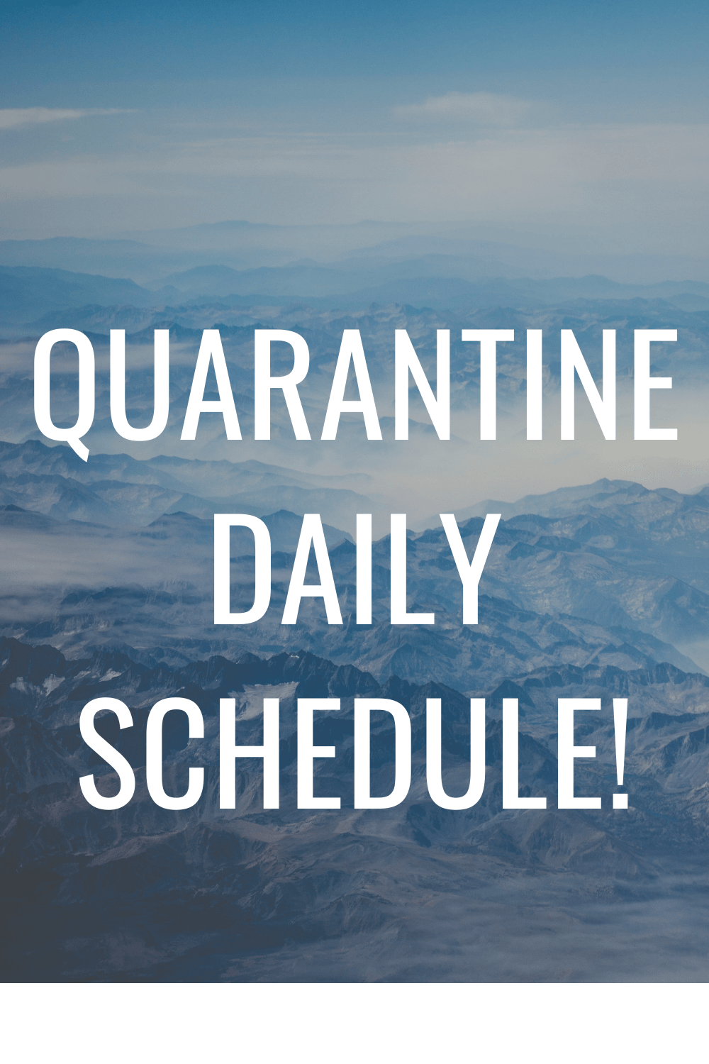 Quarantine Daily Schedule Cherrington Chatter Home & Lifestyle